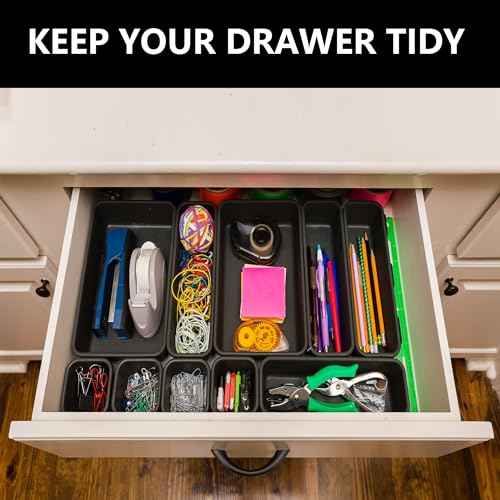 50 Packs Tool Box Organizer Tray Divider Set, Desk Drawer Organizer, Garage Organization and Storage Tool Box Accessories for Rolling Tool Chest Screw Cart Cabinet Workbench Small Hardware