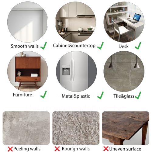 White Marble Contact Paper Peel and Stick Vinyl Wallpaper Self Adhesive Removable Waterproof for Countertop Cabinet Table Desk Drawer Furniture (15.7x118 Inch)