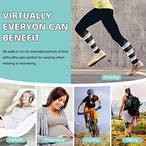 BIQU Compression Socks for Women and Men Circulation-Best Support for Running, Athletic, Nursing, Travel(BQ-10-10 S/M)