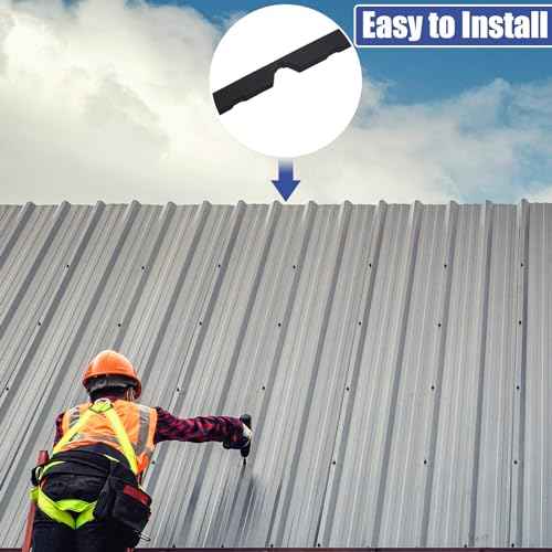 35 Pcs 9 in Metal Roofing Foam Closure Strips Panels 3 ft Long Inside Outside Classic Rib Profile Roof Closure Strips for Insulation Weather Barrier and Noise Moisture (Exterior)