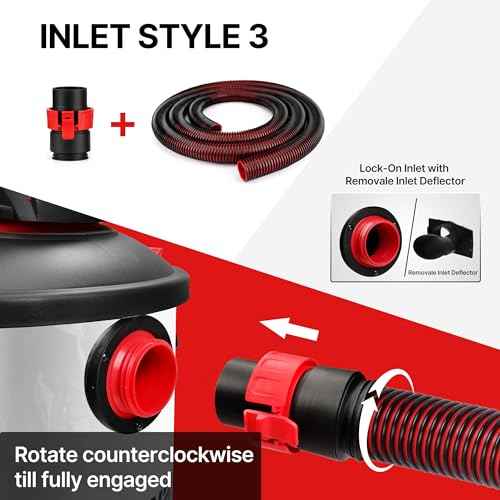 Shop-Vac Premium Universal Hose Plastic 12'X 1-7/8", Replacement Hose Compatible with Rigid, Dewalt, Husky, Craftsman, Bauer, Masterforce Vacuum Cleaners