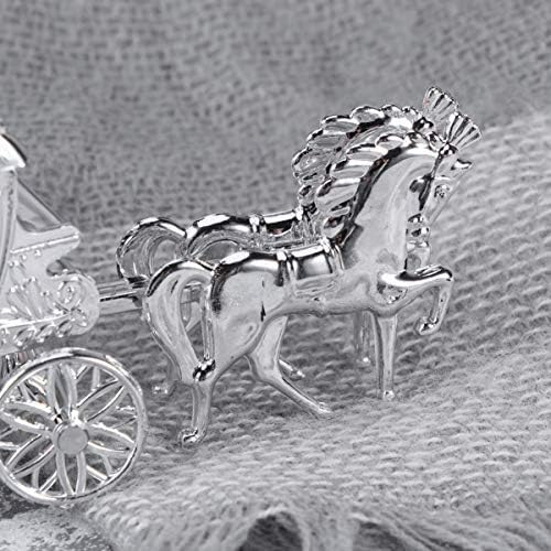 Toyvian Carriage Gift Box Plastic Candy Box for Wedding Party Gift Boxes Favors (Silver)