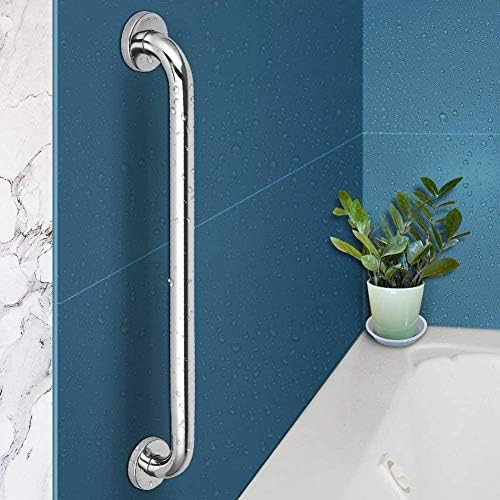 2 Pack 24 Inch Shower Grab Bar, iMomwee Chrome Stainless Steel Bathroom Grab Bar Handle, Bathroom Shower Balance Bar,Safety Hand Rail Support,Handicap Elderly Senior Assist Bath Handle(1.5" Diameter)
