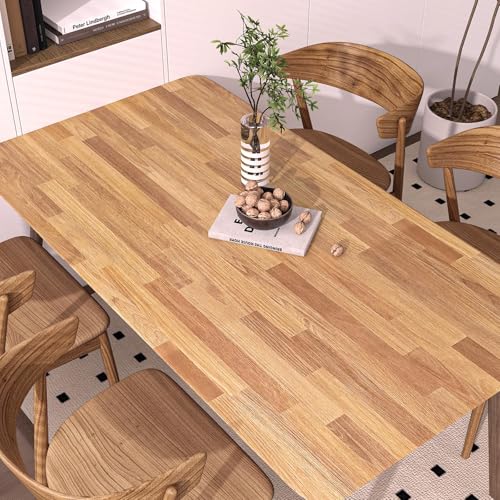 Butcher Block Countertop Contact Paper Brown Wood Grain Contact Paper Peel and Stick for Cabinets Waterproof Self Adhesive Wood Wallpaper for Kitchen Bathroom Removable Papel Tapiz 17.7"x80"