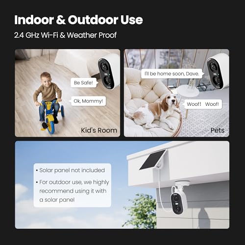 Security Cameras Wireless Outdoor, 2K Outside Camera for Home Security, Battery Camera, Magnetic Mount, AI Detection, Color Night Vision, Spotlight, Waterproof, 2.4GHz WiFi, Cloud & SD Storage