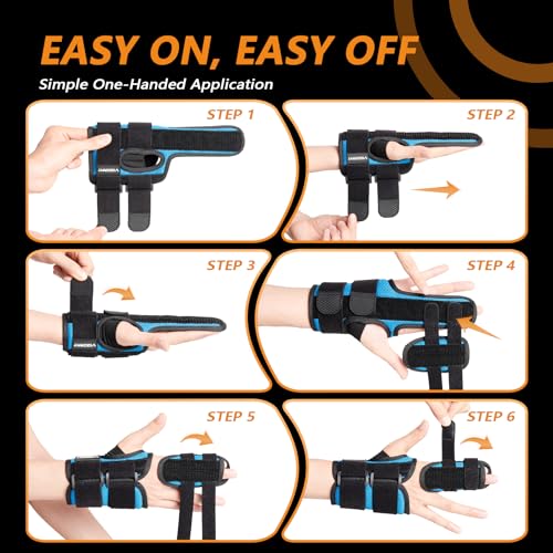 2 Finger Splint for Trigger Finger, Broken Fingers, Knuckle Sprains - Double Finger Support for Index, Middle, Ring Finger, Unisex Sizes, Right Hand, M