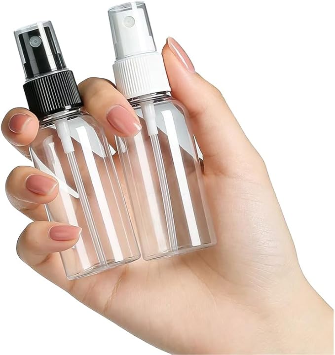 1 Oz Travel Spray Bottles, Thickened Reusable Refillable Plastic Sprayers 2 Pack