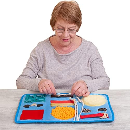 ODOXIA Fidget Blanket for Dementia | Calming & Comforting Dementia Activities for Seniors | Dementia Products for Elderly | Sensory Blanket | Helps with Alzheimerâs, Dementia, Aspergerâs, Autism