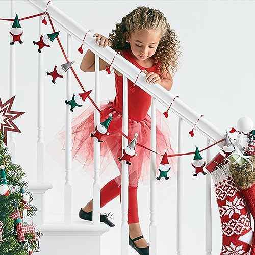 LOKIPA 12PCS Christmas Garland Ties, Reusable and Flexible Twist Ties for Banister Home Decoration