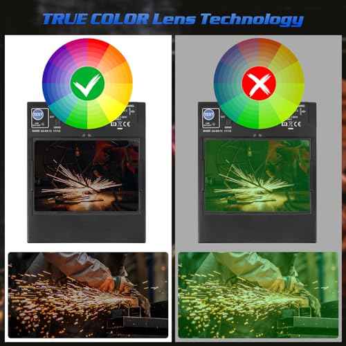 Welding Helmet True Color Auto Darkening Hood for TIG MIG ARC Welder Mask with Adjustable Shade Range 4/5-9/9-13¡¦