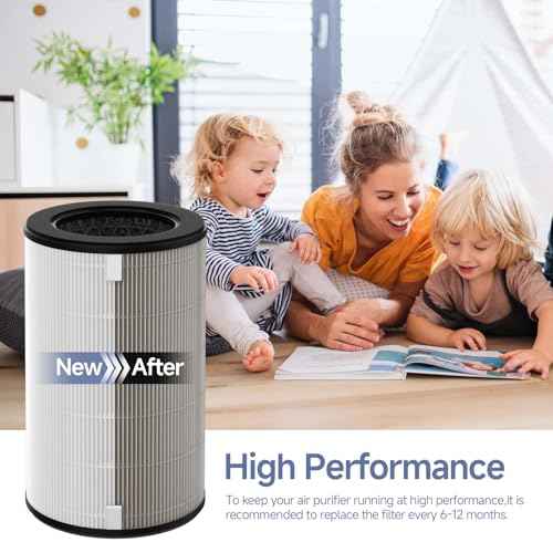 AP-T45 AP-T40FL Replacement Filter Compatible with 1461901 Homedics Total Clean 5-in-1 Air Purifier, AP-T45, AP-T45WT, AP-T40, AP-T40WT, AP-T40WTAR, AP-T40FL, H13 True HEPA Filter, 2 Pack
