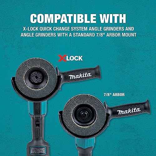 Makita T-03919 X-Lock 4?1/2" 80 Grit Type 29 Angled Grinding and Polishing Flap Disc for X-Lock and All 7/8" Arbor Grinders