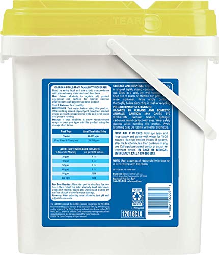 Clorox Pool & Spa Swimming Pool Alkalinity Increaser, Keeps pH Balanced, 16LB (Pack of 1)