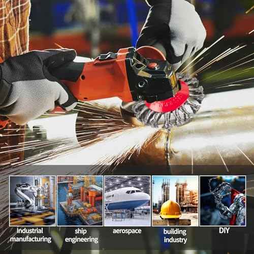 Wire Wheel Brush for 4-1/2" Angle Grinder 4 Inch Wire Wheel Set 5/8"-11 Threads Arbor - 2pcs