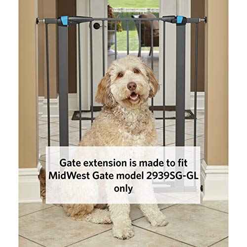 MidWest Homes for Pets 11" Wide Extension for 39" High Night Safety Glow Frame, Graphite
