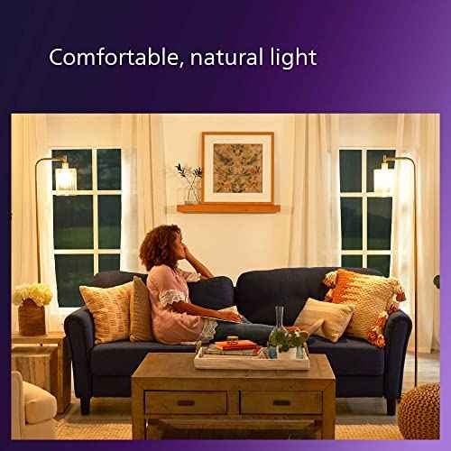 PHILIPS LED 100-60-40W A21 4-Pack 3-Way Soft White (2700K) 1600-800-450 Lumen (14-8-5W = 100-60-40W) Frosted Flicker-Free Light Bulbs