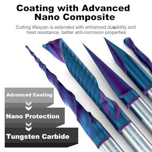 Spiral Tapered Ball Nose Spiral Router Bit for CNC, 3.6 Deg 1/32" Tip Dia, 3 Flute and 1-1/2 inch Cutting Length 1/4 inch Shank with NACO Coated Carbide End Mill for Wood 2D/3D Carving