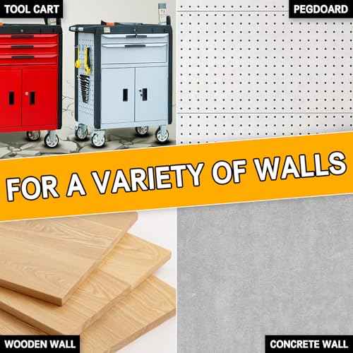 Heavy-Duty Tool Storage Rack for Wall Mount - Multi-Tool Organizer for Drills, Grinders, and Power Tools - Ideal for Garages, Workshops, and DIY Home Projects (2-Pack)