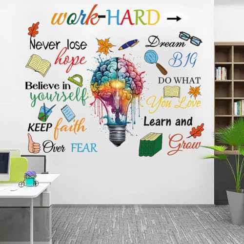 Vinyl Woll Quotes Stickers Inspirational Quotes Office Decals Positive Word Wall Decals Spiritual Sayings Wall Lettering Wall Stickers for for Bedroom Living Room Office Bathroom