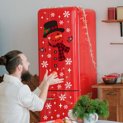 IMISHM 6 PCS Christmas Door Decorations Removable Christmas Wall Stickers Christmas Door Stickers Christmas Window Stickers for Christmas Winter Home Indoor Decorations