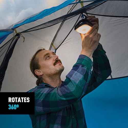 Nite Ize Radiant Revolve Rechargeable & Solar Lantern - Premium Solar Light for Camping Accessories & Backpacking Gear - Weather-Resistant Design with 360-Degree Rotating Body