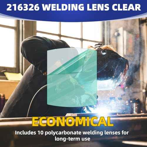 10pcs 216326 Front Lens Cover Helmet Outside Clear Lens Cover Replacement Compatible MP-10 EIite Tltanium DigltaleIite and Miller Series Welding Helmets