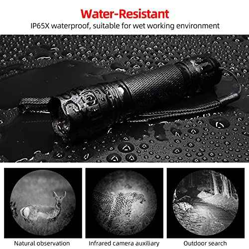 DARKBEAM ir Flashlight Infrared 850nm Light LED Rechargeable Mini for Night Vision, Tactical ir Illuminator with Long Range & High Power, Focus Adjustable for Hunting, Observation, Search