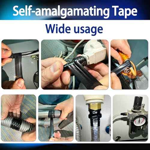 Self-Fusing Silicone Tape, 1¡¯¡¯x10¡¯ Self-Welding Repair Tape for Pipe and Tube Leak, Electrical Cable, Outdoor Coax, Emergency Repair, Plumbing Sealing.