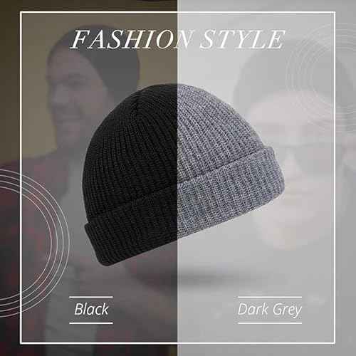 SATINIOR Trawler Beanie Watch Hat Roll-up Edge Skullcap Fisherman Beanie for Women Men