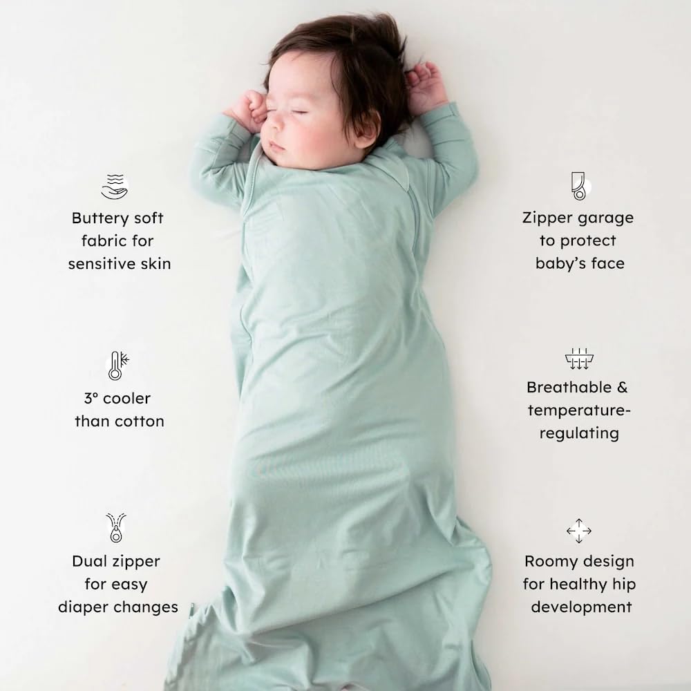 KYTE BABY Unisex Sleep Bag for Babies and Toddlers, Rayon Made From Bamboo, 0.5 Tog (Medium, Sage)