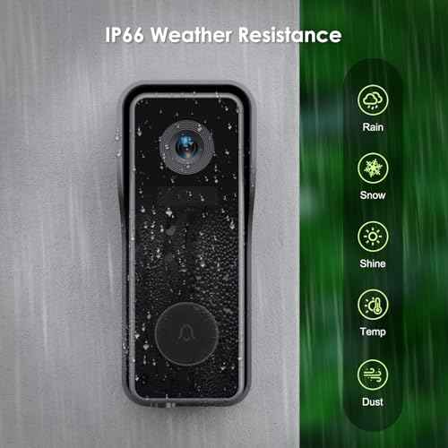 MUBVIEW Wireless Doorbell Camera with Chime, 2K Video Doorbell Wireless with Voice Changer, Motion Detection, Anti-Theft, Night Vision, 2-Way Audio, SD/Cloud Storage, No Subscription
