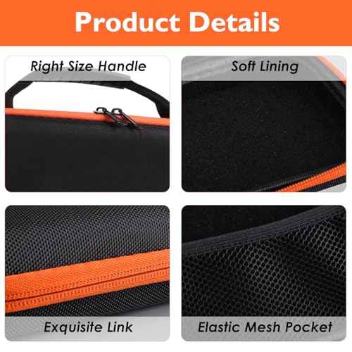 12.6x8.7in Drill Bag Oxford Cloth Tool Bag Portable Tool Storage Box with Handle Electric Grinder Bag Tool Zipper Pouch for Electric Grinder Drill Pliers Wrench Screwdriver (Long)