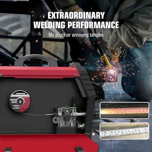 ARCCAPTAIN Stainless Steel Flux Cored Wire E308LFC-O .030-Diameter MIG Welding Wire Stainless Steel Wire with Low Splatter Compatible With Lincoln Miller Forney Harbor MIG Welder 2-Pound