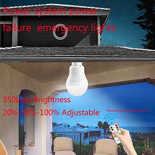 Solar Light Bulb Portable 350LM Solar Powered Camping Light Led Lantern Outdoor for Lamp Light Hiking Fishing Tent Indoor Shed Chicken Coop Hurricane Emergency with USB Chargeable