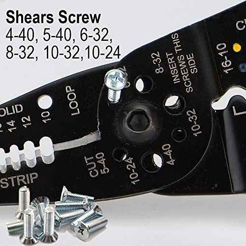 DOWELL Wire Stripping Tool Wire Stripper Crimper Cutter Multifunction 8 Inch 10-22AWG