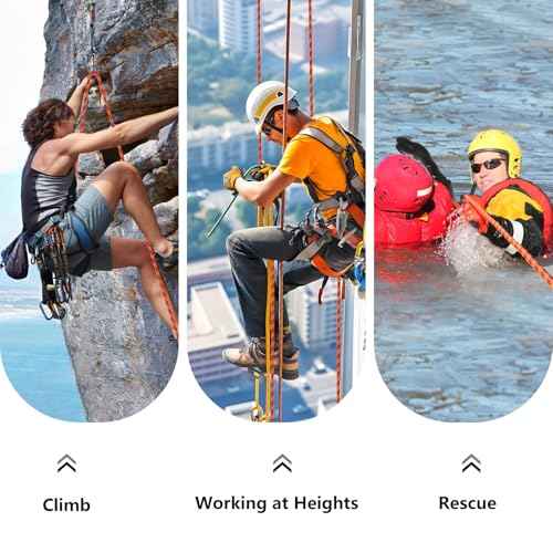 Arborist Rigging Rope - Red 1/2 in x 150 Ft Static Bull Rope for Climbing Tree Felling Pulling Various Outdoor Applications Construction Swing Sailing