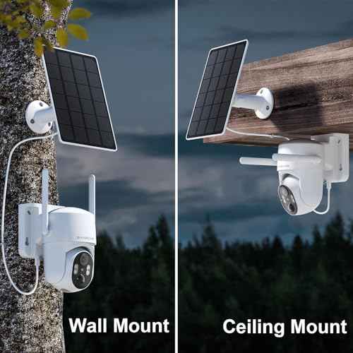 No WIFI Security Camera No Internet Needed, 4G LTE Cellular Security Camera Outdoor Wireless, Solar Power Security Camera Outside, PIR Sensor, 2K Color Night Vision, 360View, 2-Way Talk, IP66