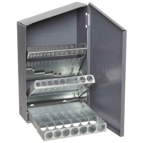 Chicago Latrobe Drill Bit Case, 29 Bit Capacity, for Inch Sizes 1/16" - 1/2" x 64ths Increments