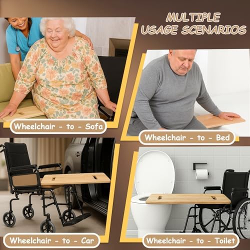 Urby Plus Size Extra Wide and Thick Transfer Board/Slide Board for Transferring to Wheelchair, Bed or Car. Ideal for Seniors, Elderly or Physical Therapy Patient. XL