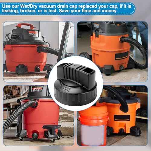 47922 Vacuum Drain Cap for Ridgid Shop Vac Vacuums Cleaner and Craftsman Shop Vacuum, Wet Dry Vac Cleaner Replacement Drain Plug 1.97'' ID, Upgraded Shop Vac Replacement Parts & Accessories - 1Pack