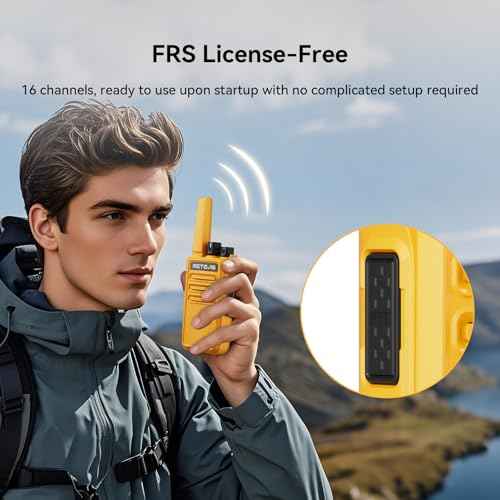 Retevis RT68 Walkie Talkies Rechargeable, Rugged Radios Walkie Talkie Long Range for Adults, Portable FRS 2 Way Radios, VOX Handsfree, 1200mAh Battery USB Charging for Outdoor Hiking Cycling (4 Pack)
