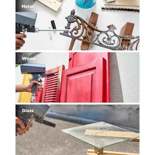Inokraft Leak-Proof Portable Sand Blaster Gun Kit with Oil-Water Separator & Extension Nozzle,Mini Sandblaster for Rust & Paint Removal, Compatible with Aluminum Oxide, Sand, Walnut Shell & Soda