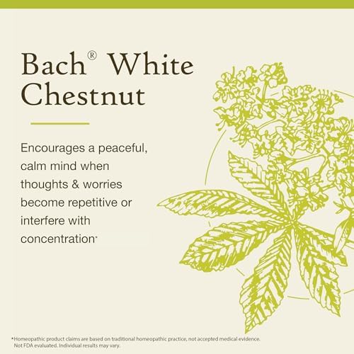 Bach Original Flower Remedies, White Chestnut - Calm The Mind - Natural Homeopathic Flower Essence for Emotional Balance - Vegan, Gluten Free, Sugar Free - 20mL Dropper
