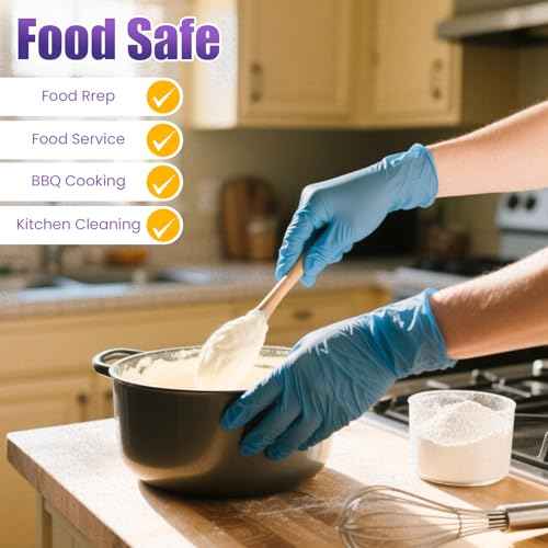 Heavy Duty Disposable Nitrile Gloves 6Mil-1200 Count,Latex Free,Powder Free for Cleaning Cooking Food Prep and Medical