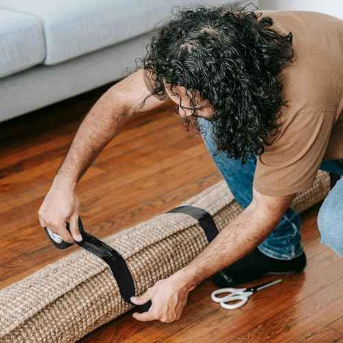 Black Duct Tape - Heavy Duty Waterproof Tape 1.88 Inch Wide - Strong Adhesive, Extra Thickness, Tear by Hand - Great for Indoor & Outdoor Use, Moving Boxes, Repairs - 45 Ft