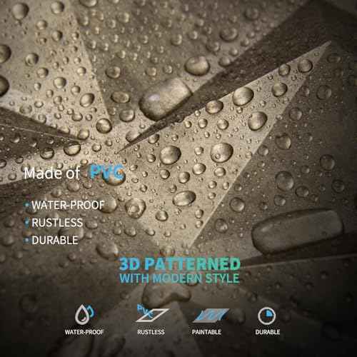 Art3d Textures 3D Wall Panels Antique Gold Diamond Design for Interior Wall Decor Pack of 12 Tiles 32 Sq Ft (PVC)
