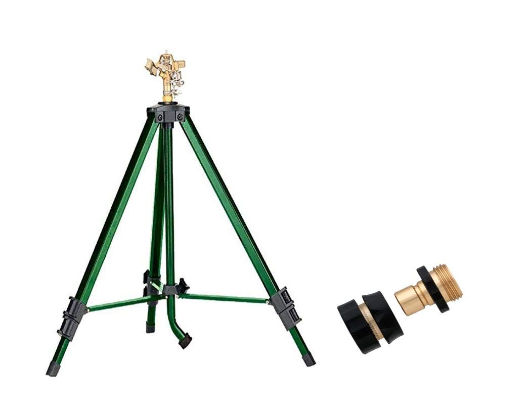 Brass Impact Sprinkler & Orbit Brass Hose Quick Connect Set