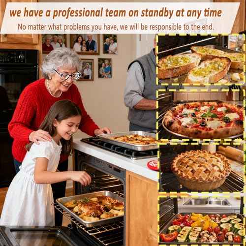 WPW10550642, W10550642 Oven Rack, Compatible with Whirlpool WFG505M0MS, WFG32000MS Replacement Parts, Compatible with Amana Series AGR3130BAW, AGR4230BAB, 304 Stainless Steel, 25"L x 15"W. 2 Pcs