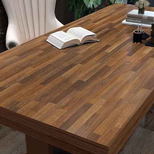 YENHOME Butcher Block Countertop Contact Paper 17.7"X200" Dark Wood Contact Paper Wood Grain Contact Paper for Cabinets Desk Countertop Peel and Stick Waterproof Faux Wood Wallpaper for Accent Wall