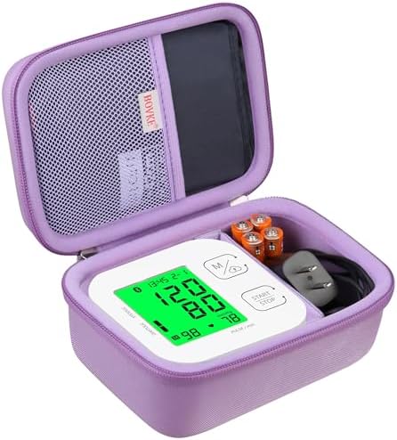 BOVKE Carrying Case for iHealth Track Smart Upper Arm Blood Pressure Monitor, iHealth Bluetooth Blood Pressure Machine Case, Purple
